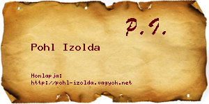 Pohl Izolda névjegykártya
